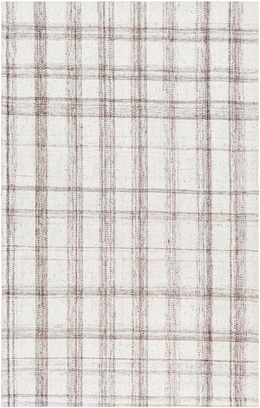 Textured checkered pattern rug on a white background